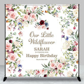 Lofaris Custom Boho Arch Wildflower First Birthday Backdrop